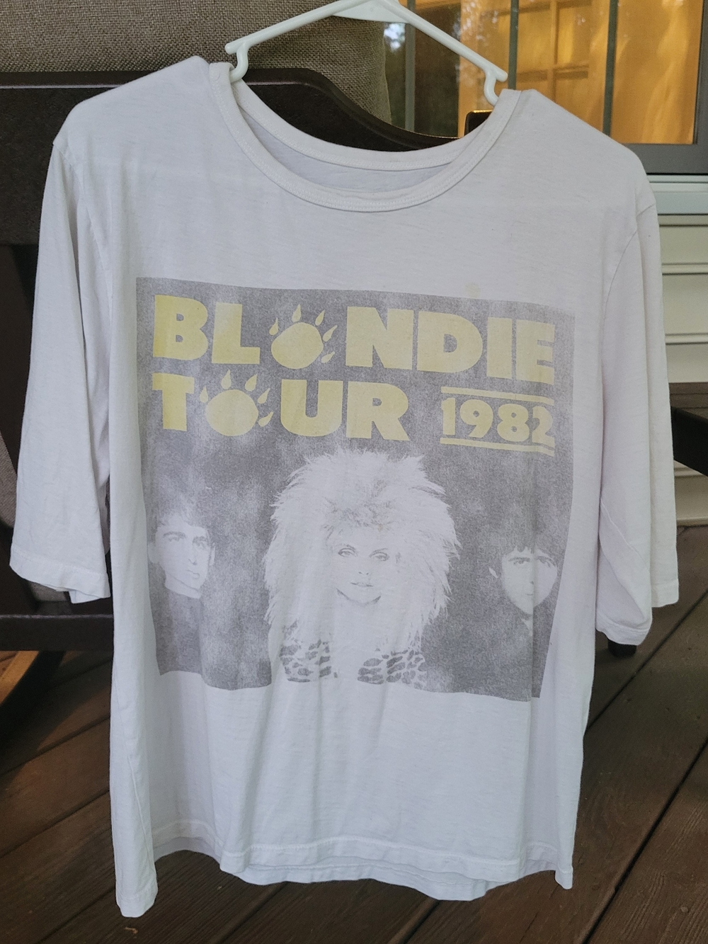 Oversized white Recycled Karma Blondie Tour 1982 T-shirt from Louise sz Small